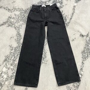 Sun-deh Jupiter‎ High Rise Wide Leg Jeans Black NWT Women's Size 2